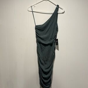 Express dark green bodycon dress XS